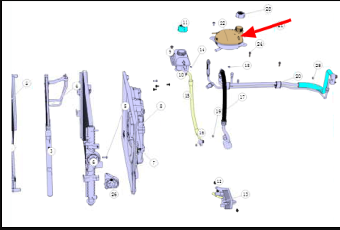 Бачок расширительный Changan CS35 Plus / CS55 Plus S111F2801040800