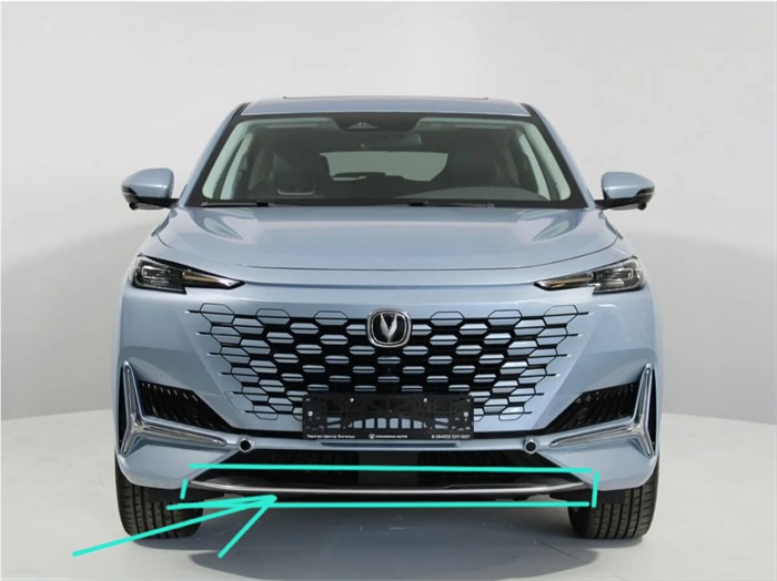 Молдинг переднего бампера Changan UNI-K (хром) CD569F2713013301