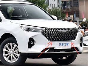 {{photo.Alt || photo.Description || 'Молдинг переднего бампера центральный верхний (хром) Haval M6 — НОВЫЙ ОРИГИНАЛ'}}